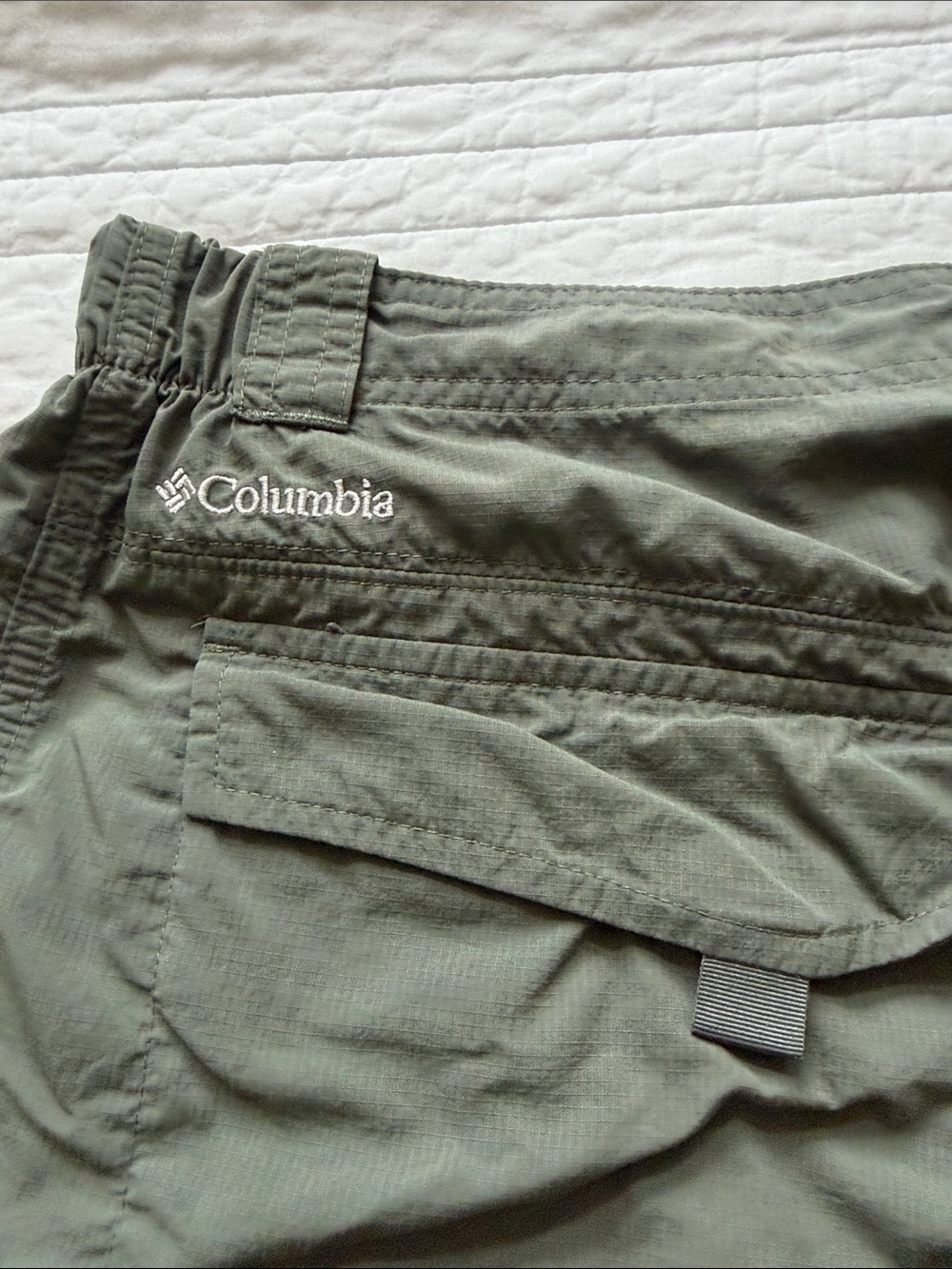 Men's COLUMBIA Olive Green Cargo Shorts size34 - Picture 6 of 8
